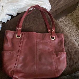 Dark Red Fossil Shoulder Bag